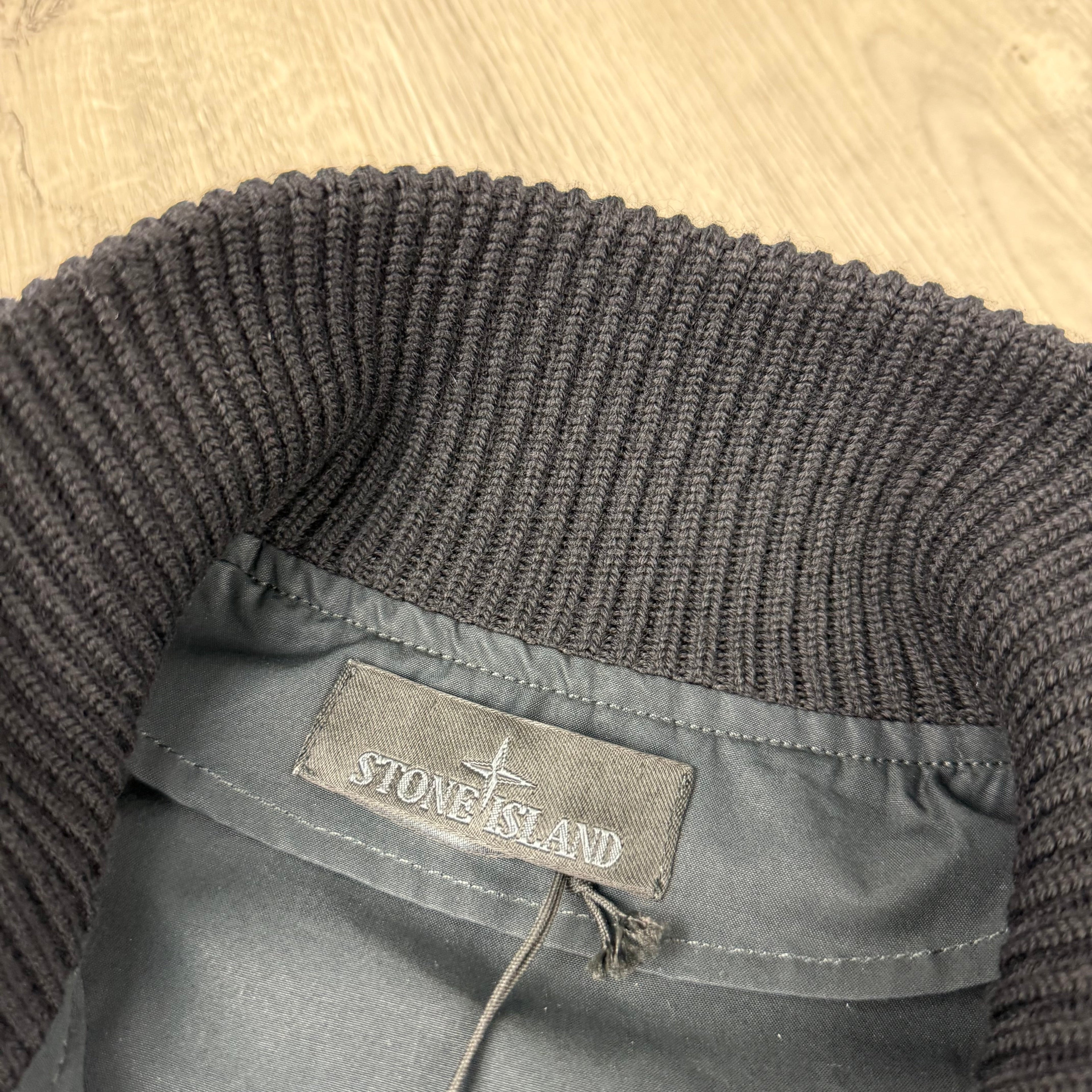 Stone Island Ghost Hybrid Knit Jacket - Black