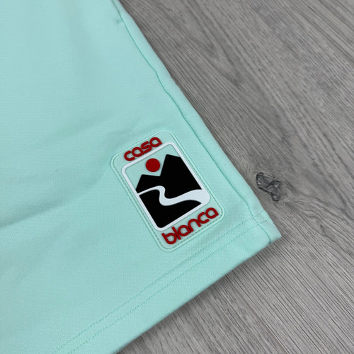 Casablanca 'Sunset Valley' Jersey Shorts - Mint