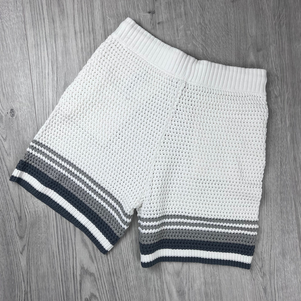 Casablanca Stripe Crochet Shorts - White