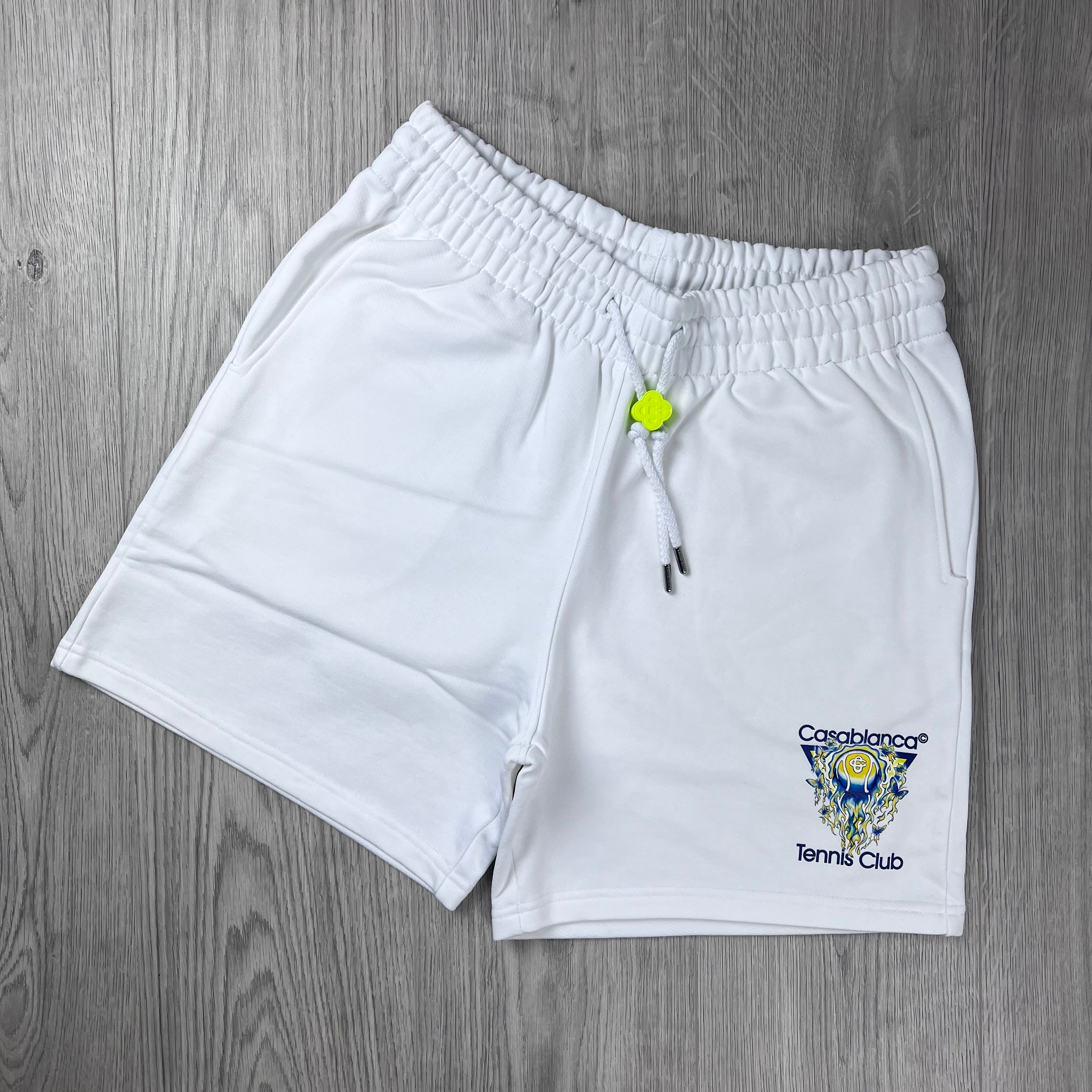 Casablanca 'Tennis Club' Jersey Shorts - White