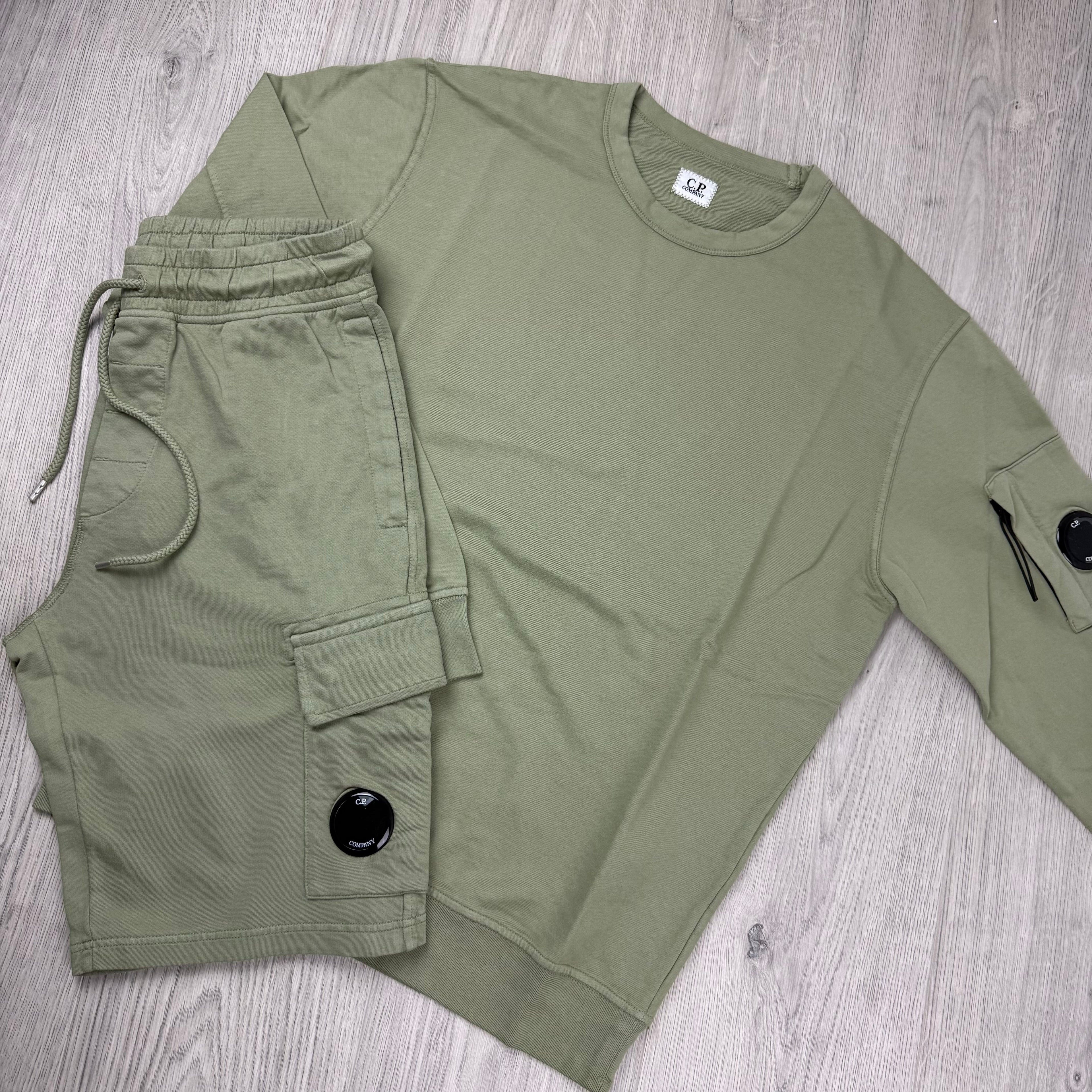 CP Company Light Fleece Tracksuit - Moss Gray