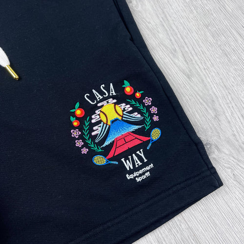 Casablanca 'Casa Way Mountains' Jersey Shorts - Black