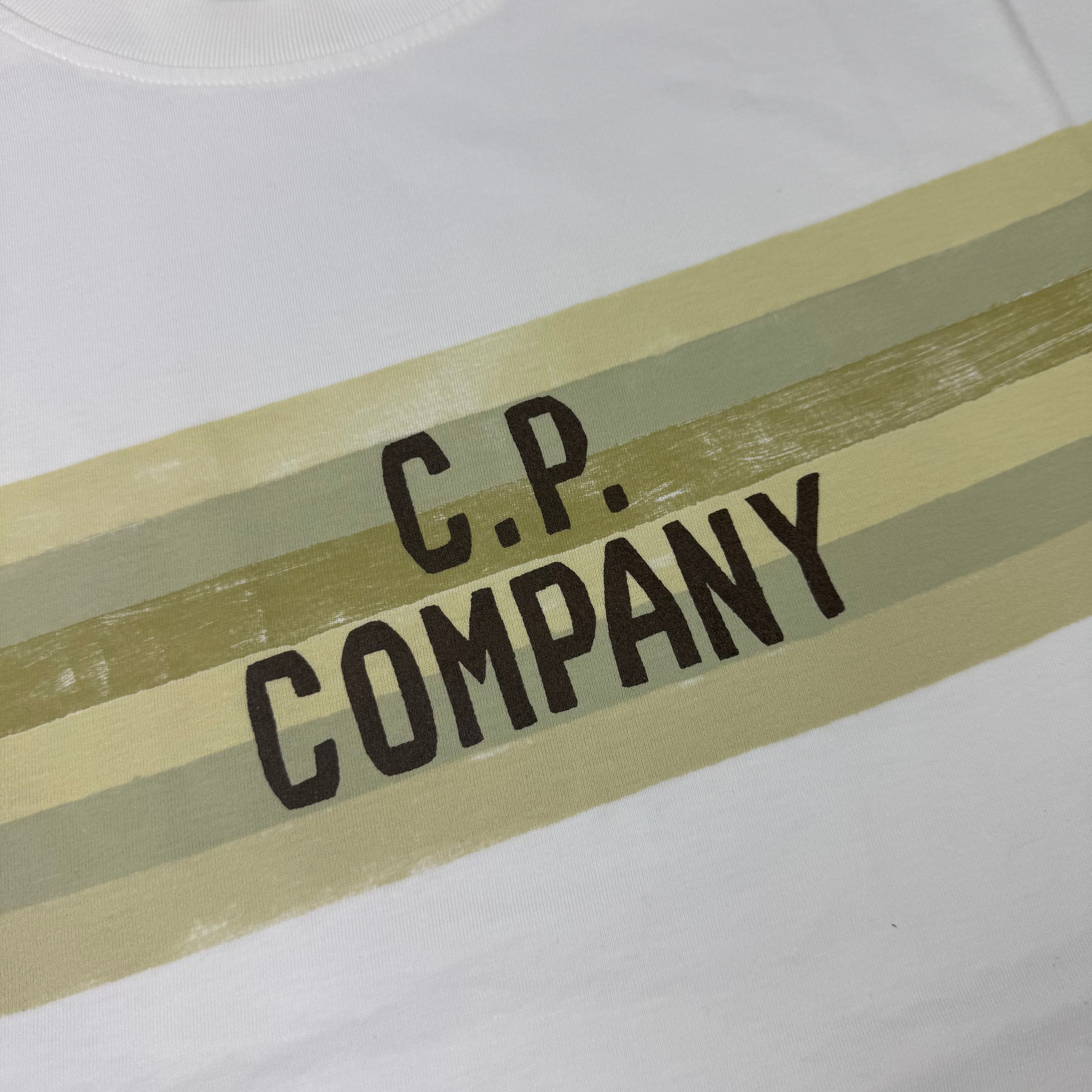 CP Company Striped T-Shirt - White