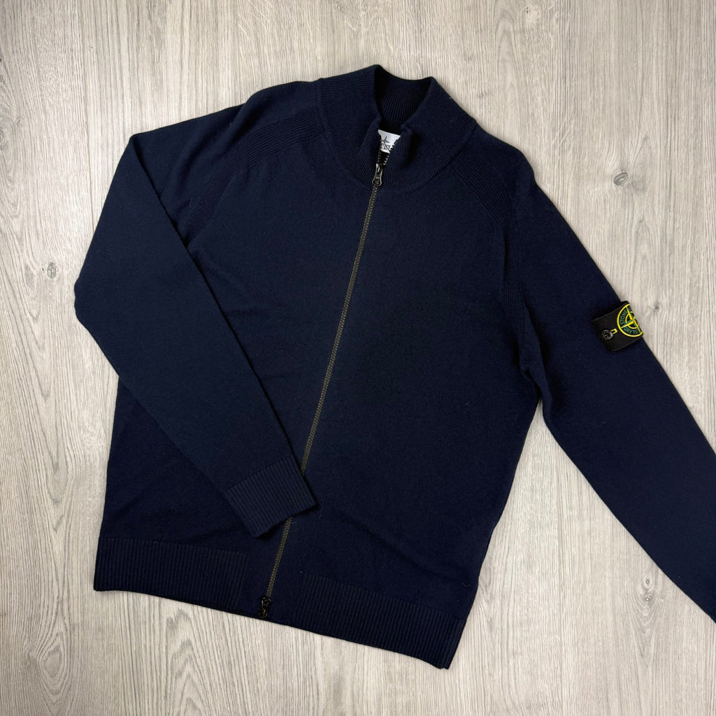 Stone Island Knit Zip Fleece - Navy
