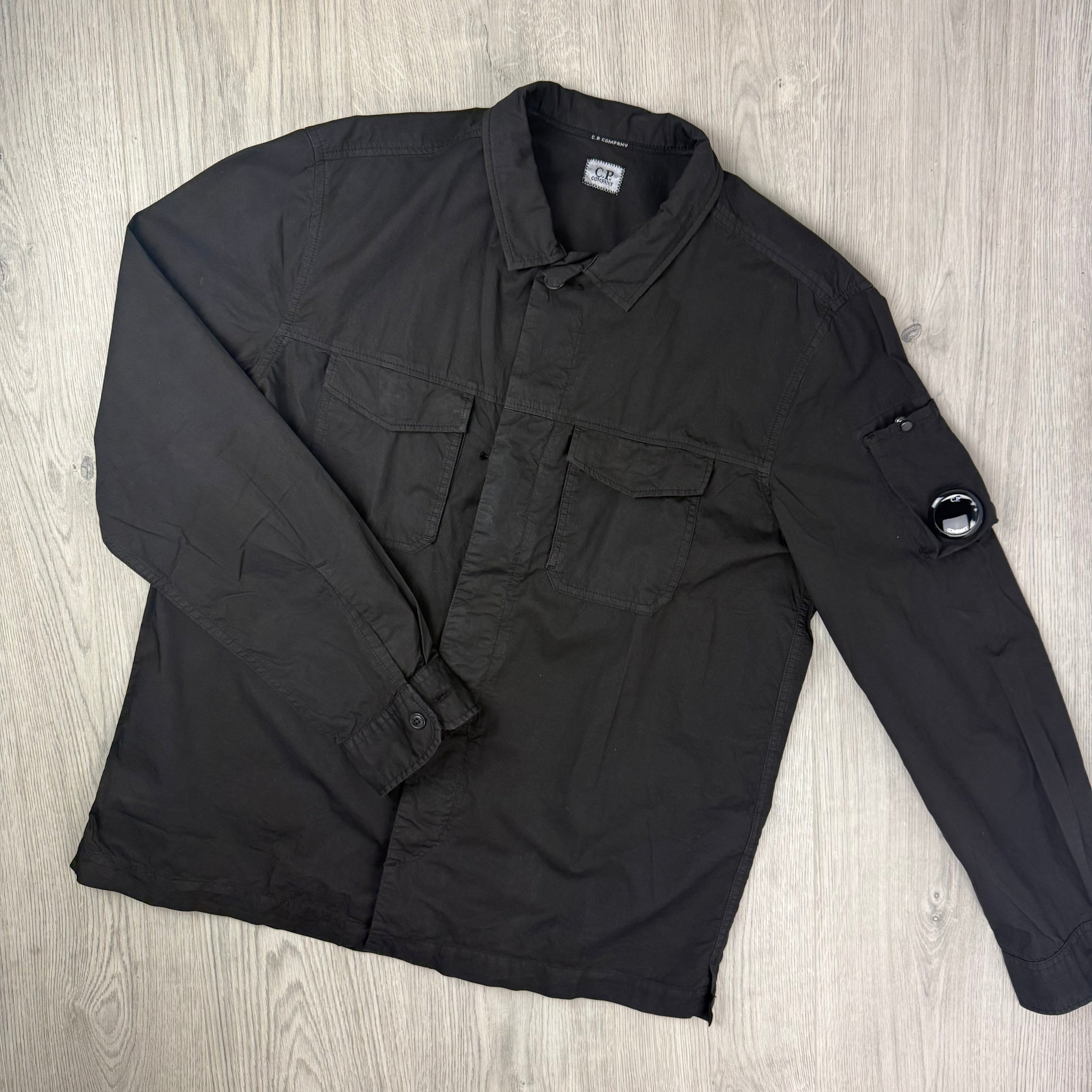 CP Company Button Overshirt - Black