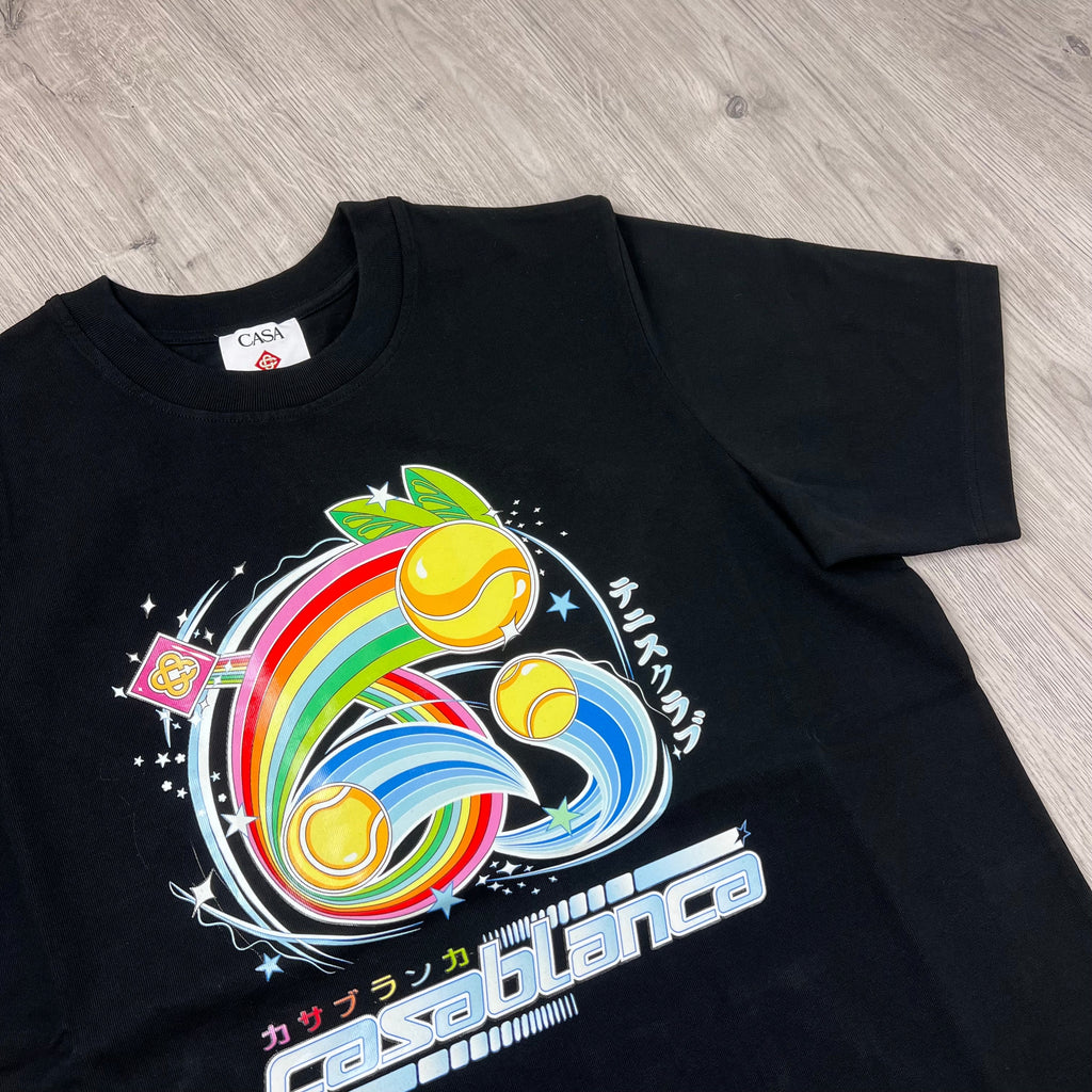Casablanca 'Manga Tennis Ball' T-Shirt - Black
