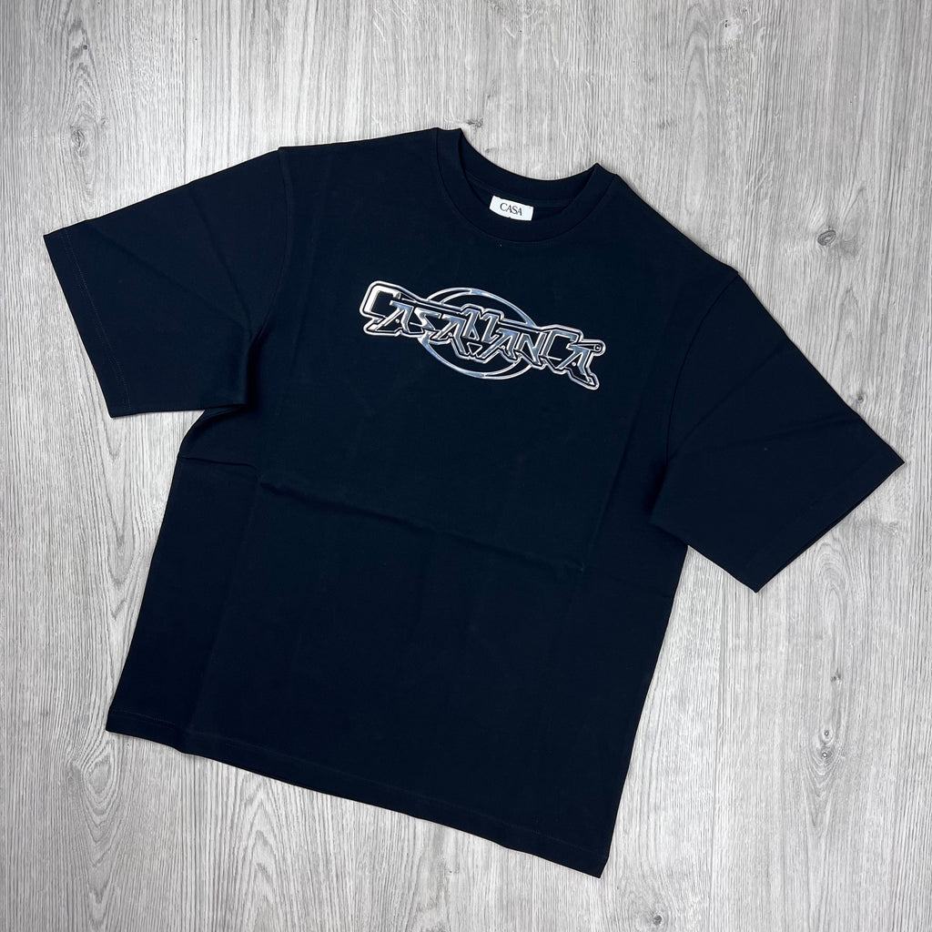 Casablanca 'Chrome Oversized' T-Shirt - Black