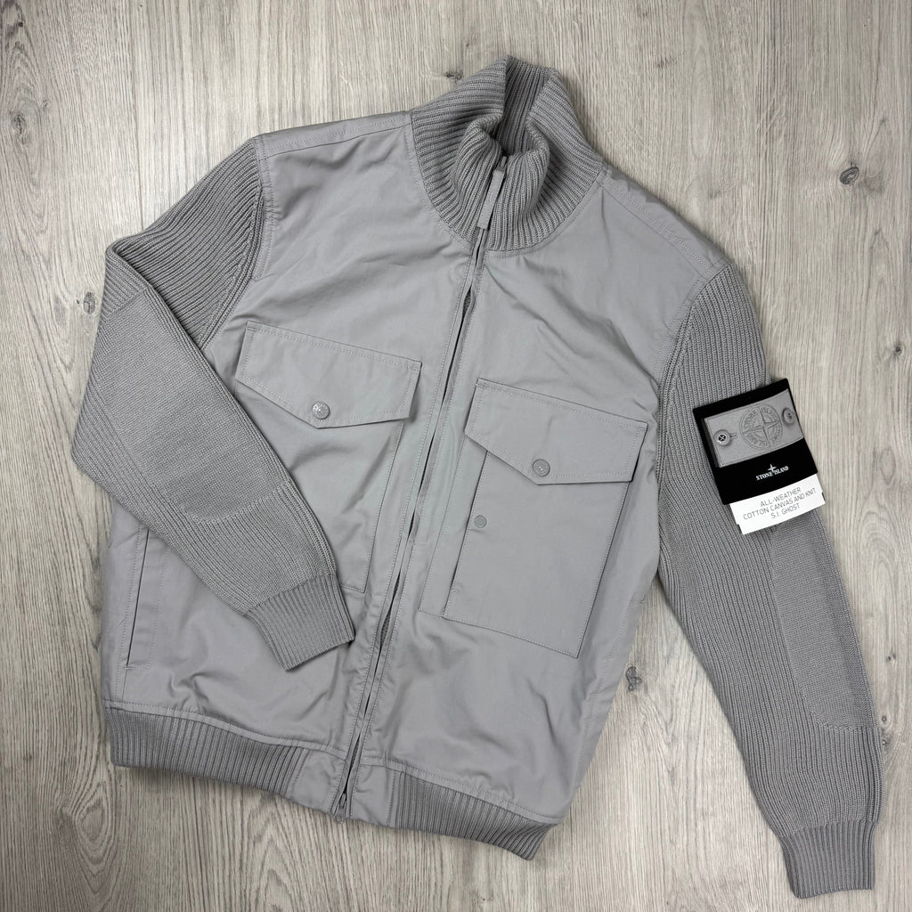 Stone Island Ghost Hybrid Knit Jacket - Dust Grey