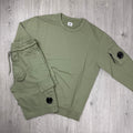 CP Company Light Fleece Tracksuit - Moss Gray