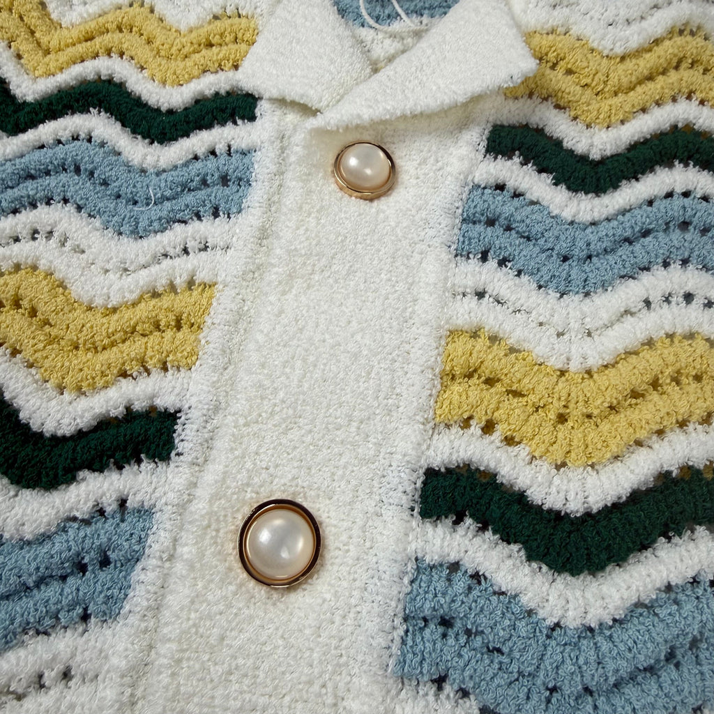 Casablanca 'Wavy' Boucle Shirt - Multicolour