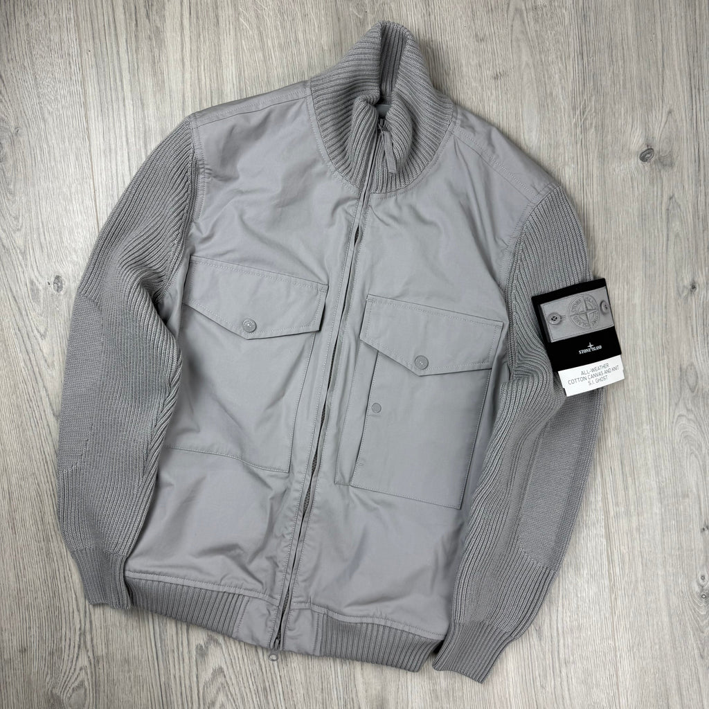 Stone Island Ghost Hybrid Knit Jacket - Dust Grey