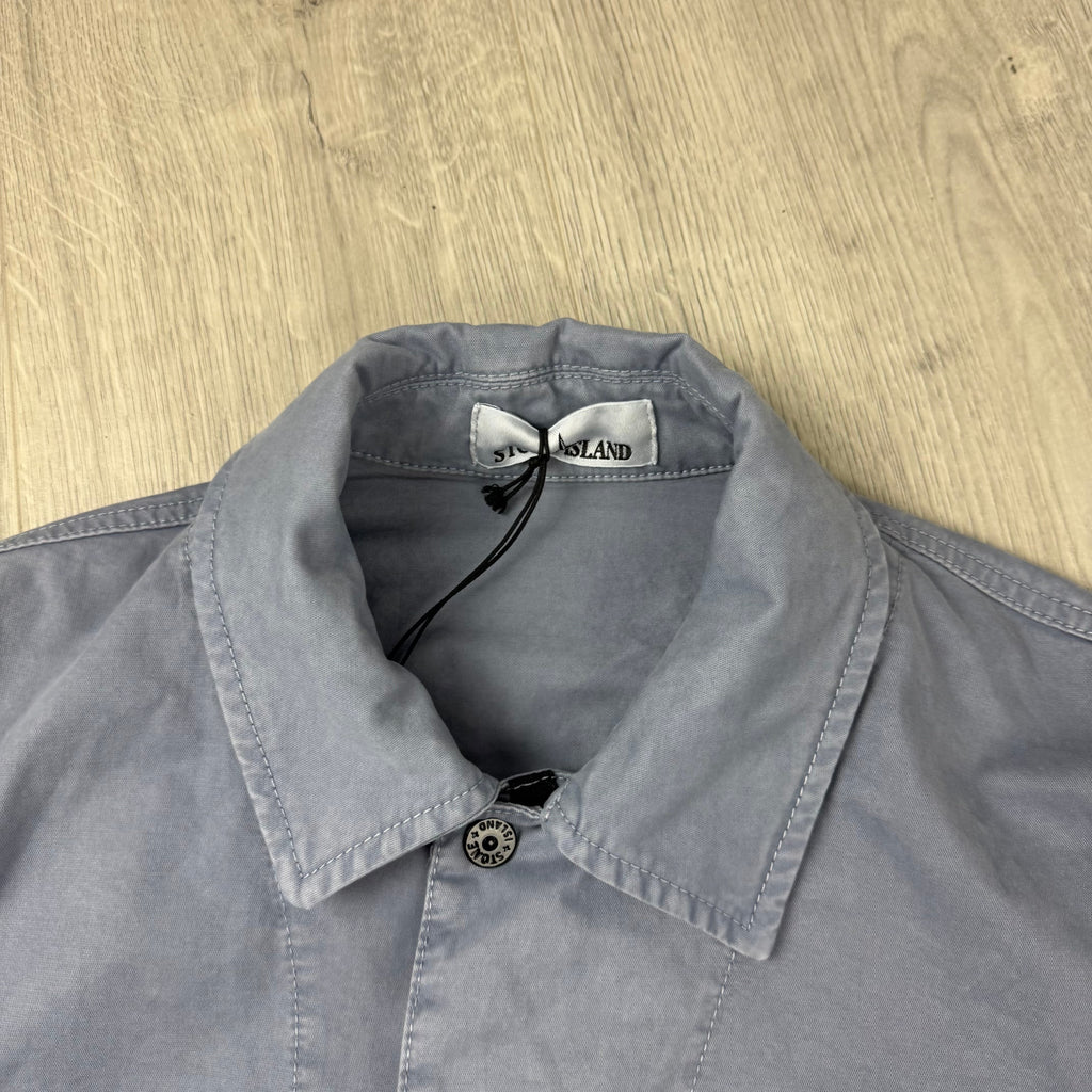 Stone Island Zip Overshirt - Avio Blue