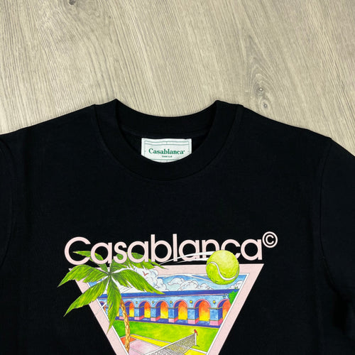 Casablanca 'Tennis Club' T-Shirt - Black