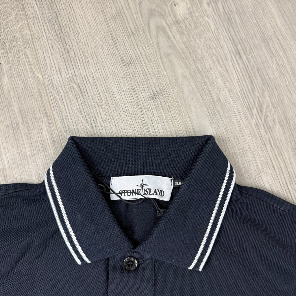 Stone Island Patch Polo Shirt - Navy