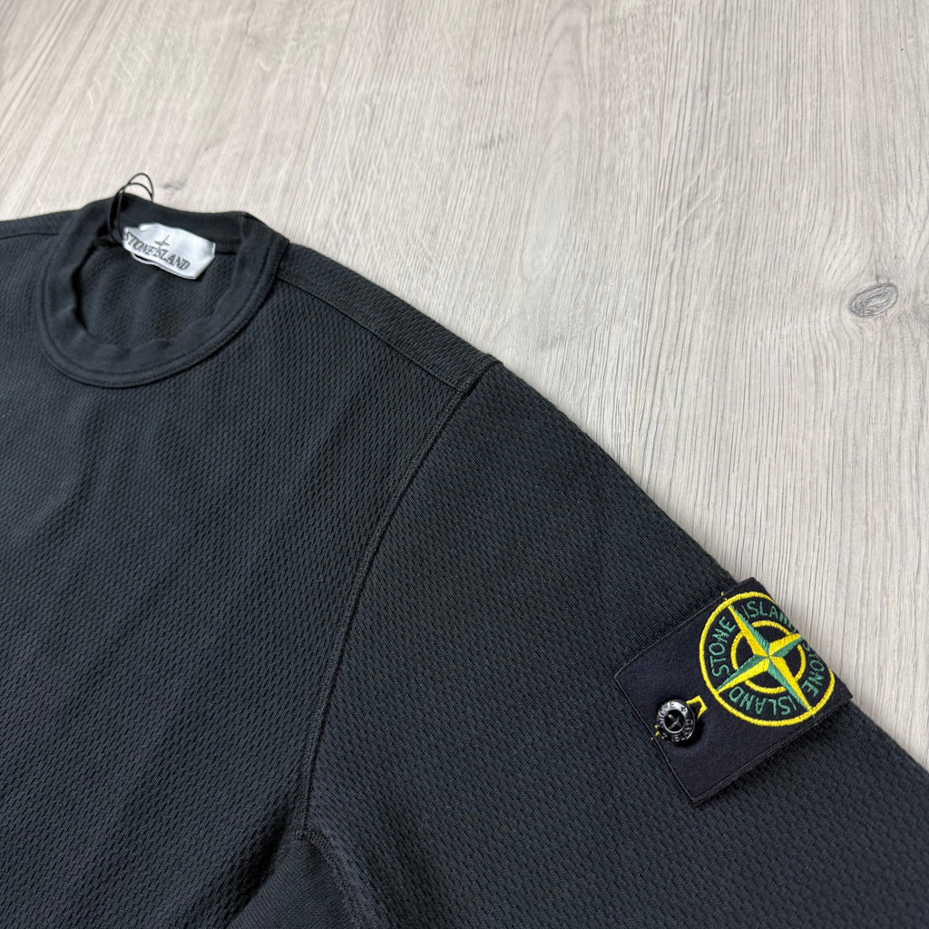 Stone Island Mesh Sweatshirt - Black