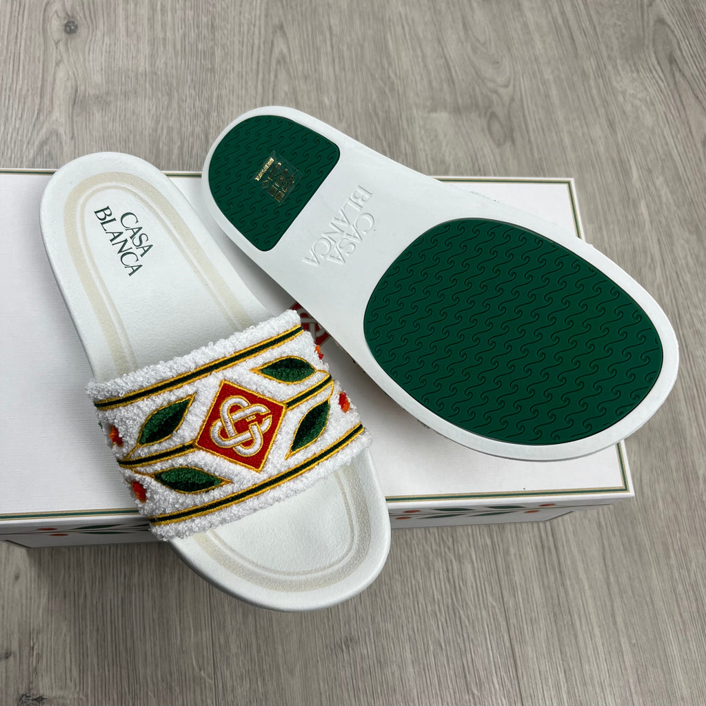 Casablanca Laurel Terry Slides - White