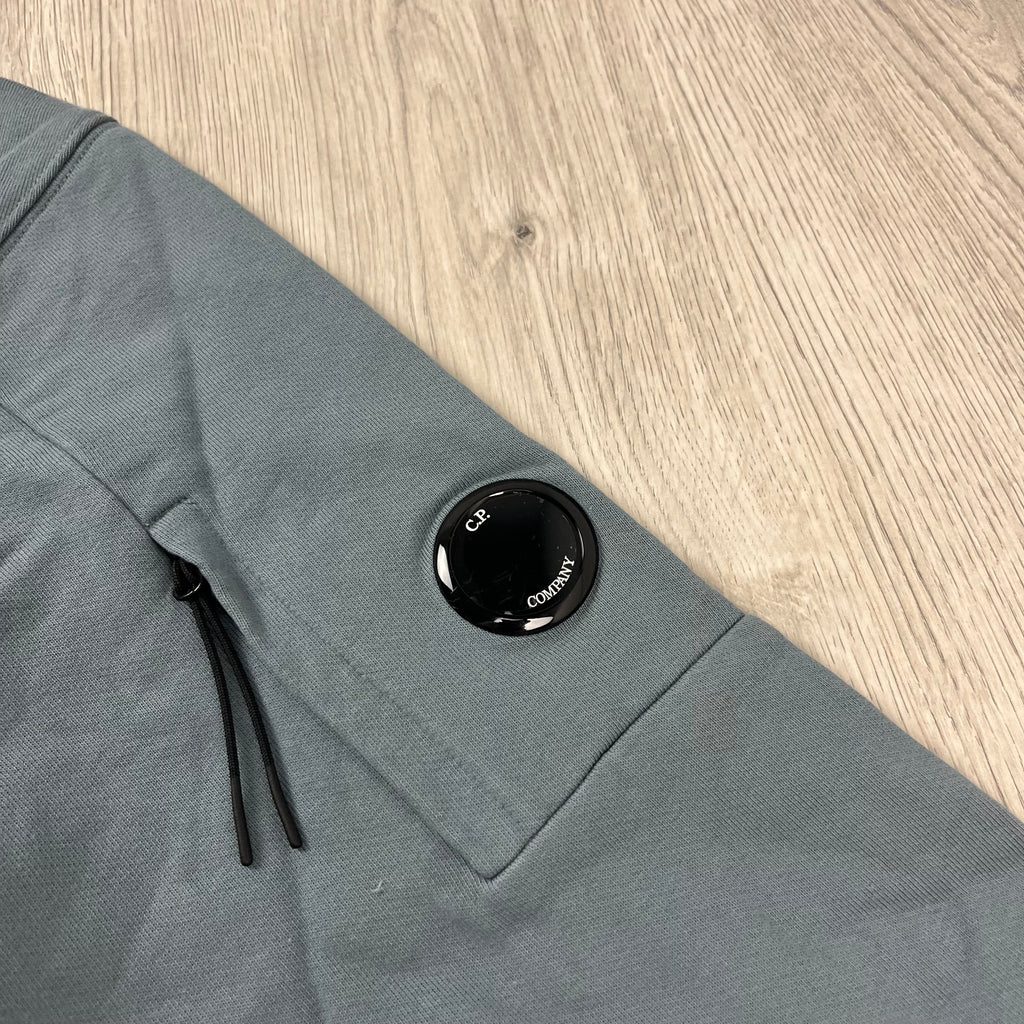 CP Company Raised Fleece Hoodie - Stormy